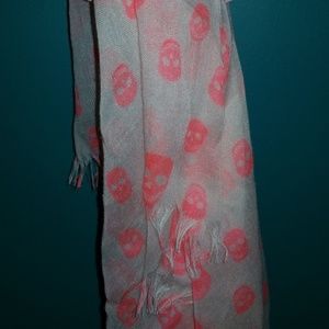 Accessories - White and pink skull scarf Accessories - White and pink skull scarf